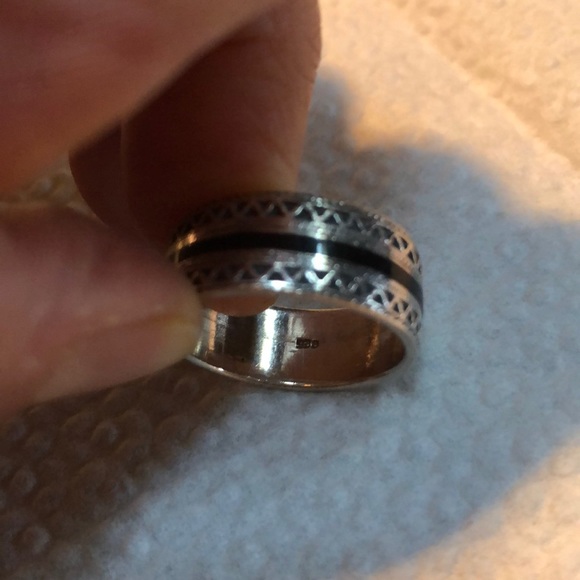 Vintage 925 Sterling Silver Ring Band Size 9 - Picture 6 of 7